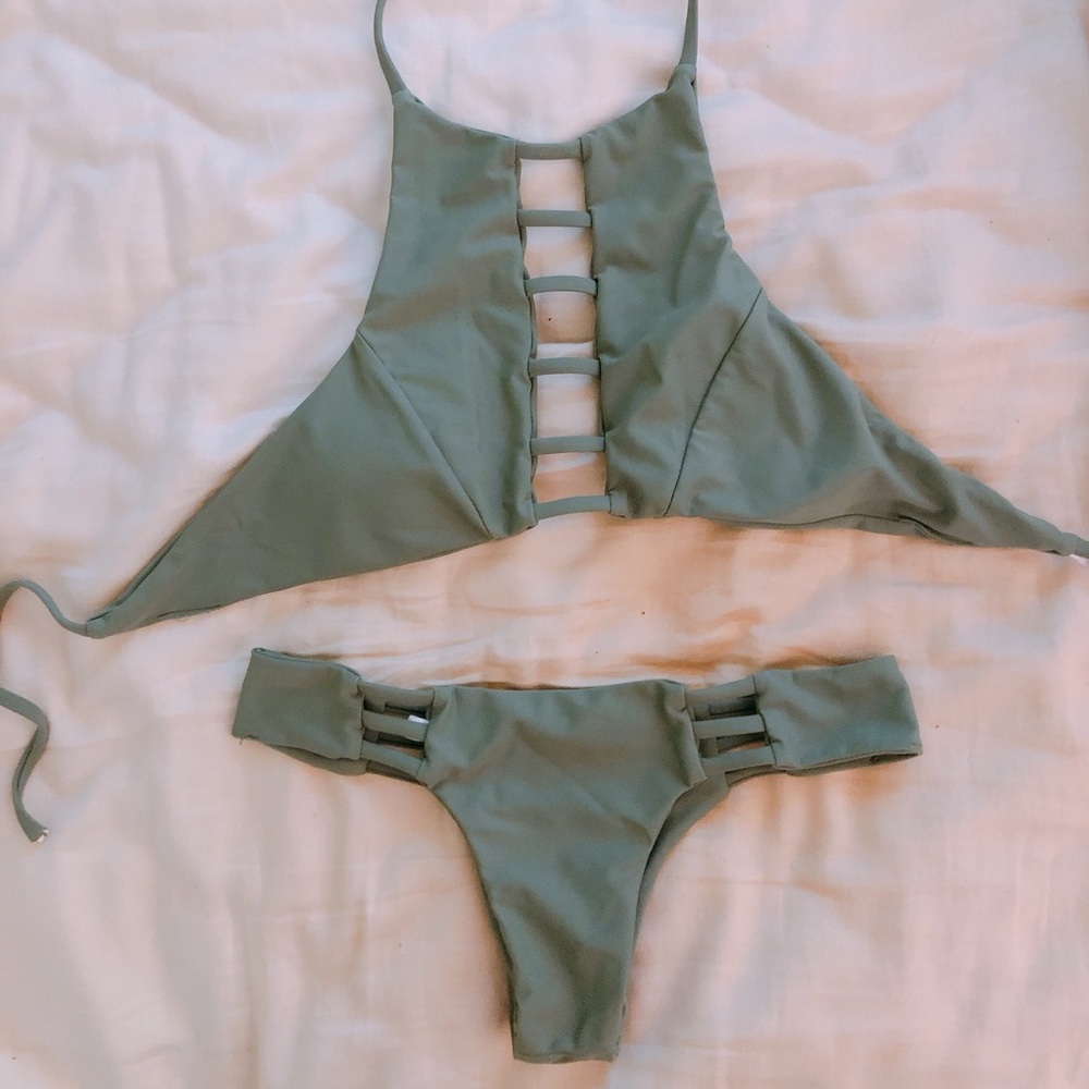 Zaful High Neck Bikini